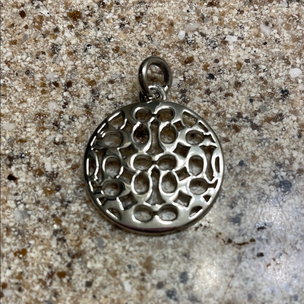 Coach Silver “C” Pendant - Picture 4 of 7